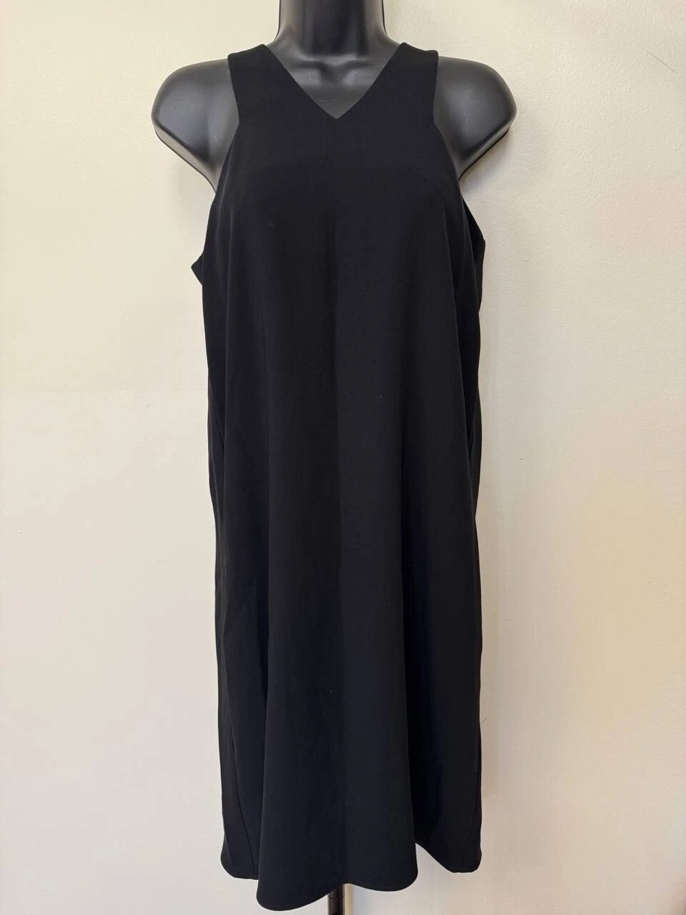 Armani Exchange Black Sleeveless V-Neck Mini Dress
